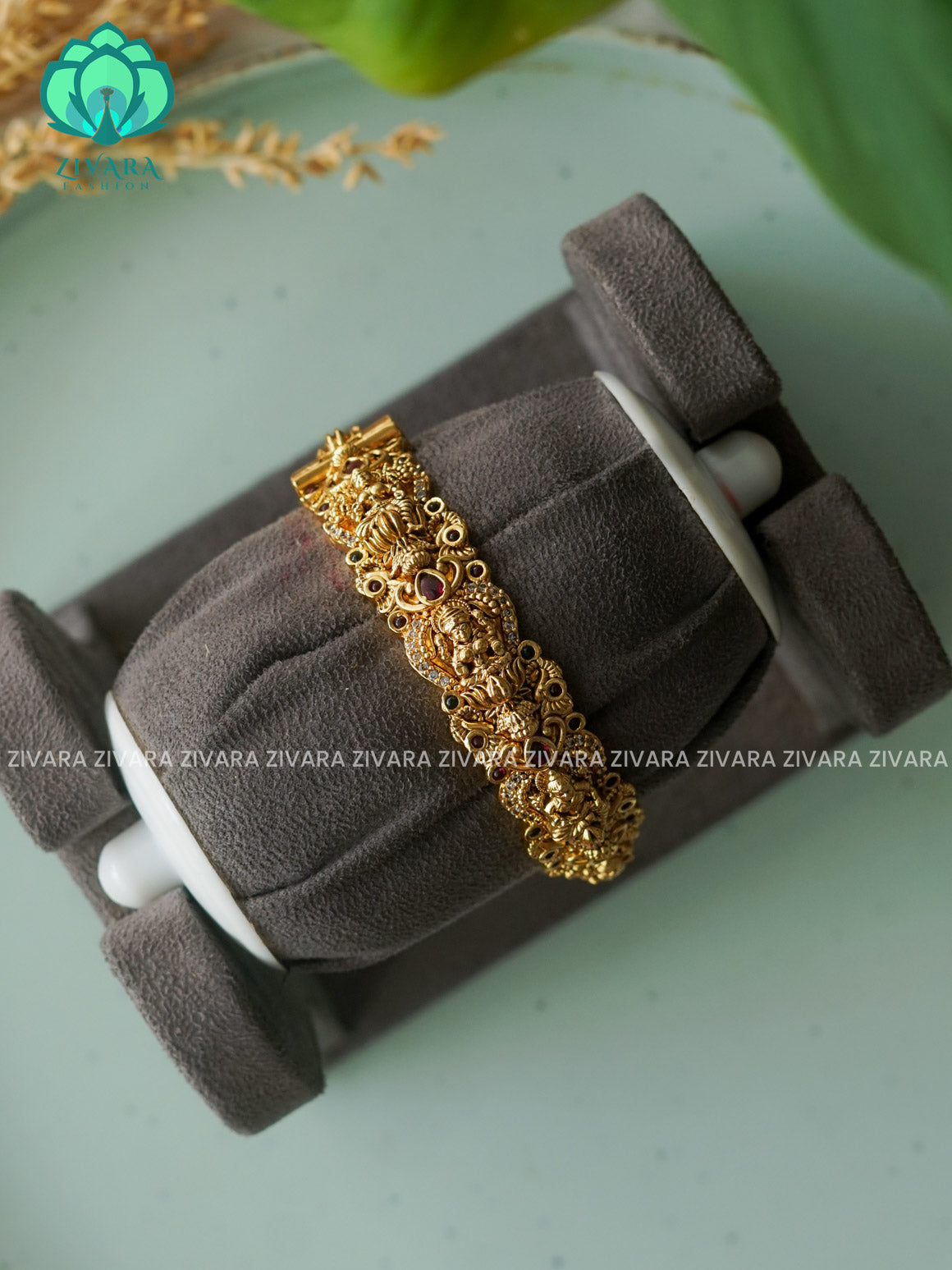 1 piece Temple Open type Kada - Vintage finish - latest bangles design