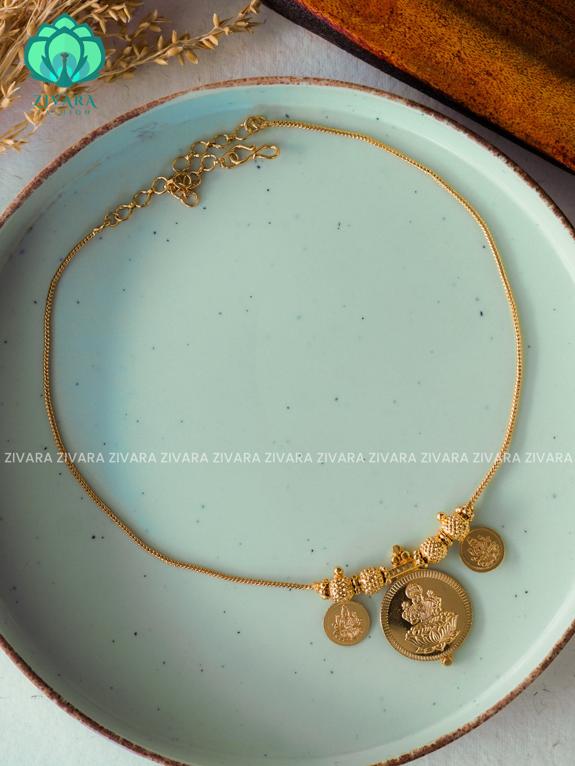 COIN FLEXIBLE CHAIN  - Traditional south indian premium neckwear - Zivara Fashion- latest jewellery design.