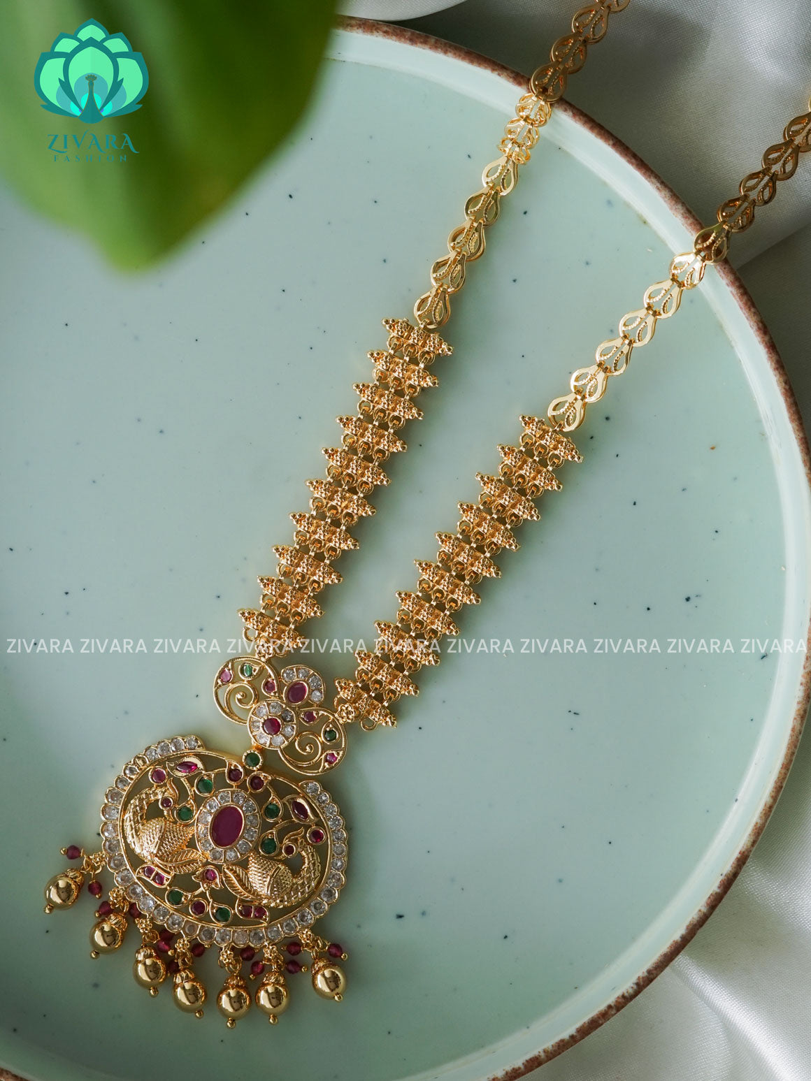 MOTIF FREE MICROGOLD POLISH HAARAM - Zivara Fashion- latest jewellery design