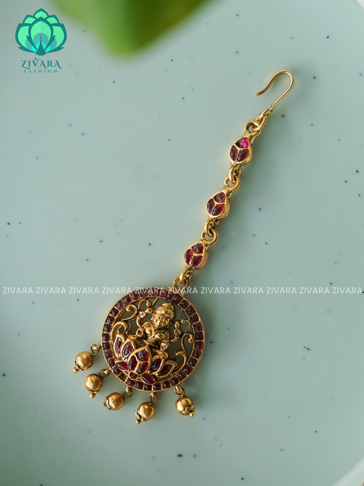 RUBY  - Bridal maang tikka, chutti- bridal head accessory- latest bridal collection - Zivara fashion
