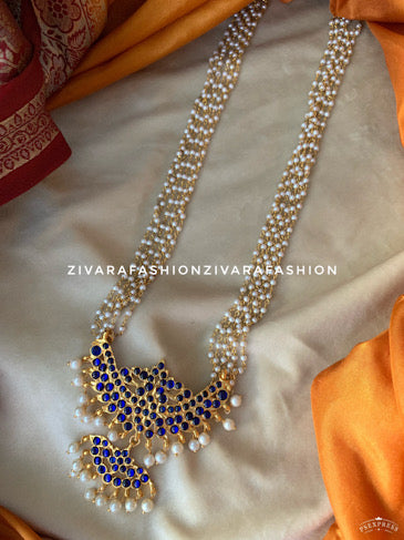 BLUE - KOKILAM - HANDMADE NECKWEAR- latest kemp dance jewellery collection