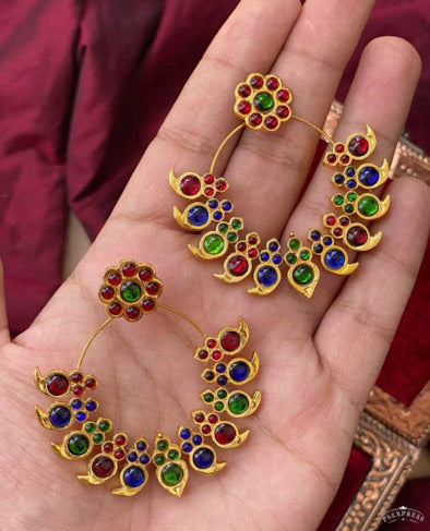 MULTICOLOUR -SUKRITI - HANDMADE EARRINGS - latest kemp dance jewellery collection