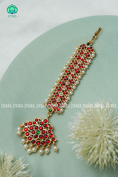 kadambari - a bridal kemp nethichutti - kemp jewellery-Indian hair accessory