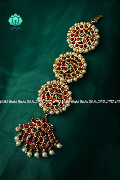 Dhara- a bridal kemp nethichutti - kemp jewellery-Indian hair accessor