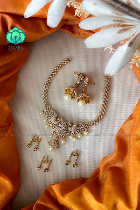 Interchangable neckwear with interchangable earrings- latest jewellery collection