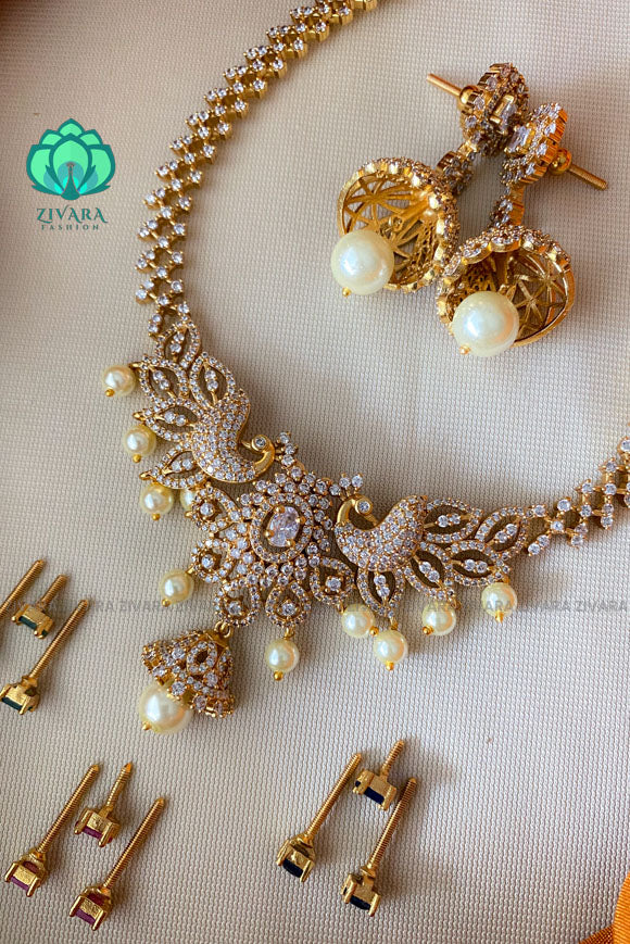 Interchangable neckwear with interchangable earrings- latest jewellery collection