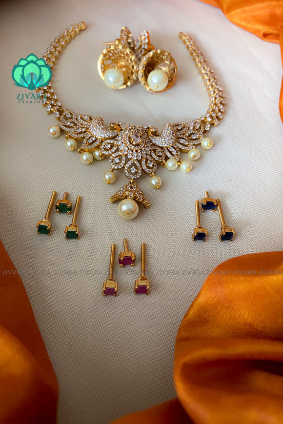 Interchangable neckwear with interchangable earrings- latest jewellery collection