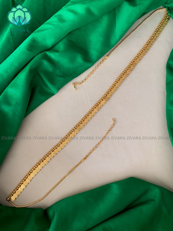 2 in 1 Cute coin simple hipbelt cum haaram - Premium quality latest  jewellery collection-south indian jewellery