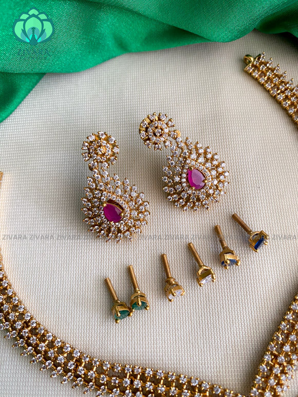 Interchangable neckwear with interchangable earrings- latest jewellery collection