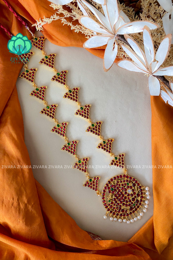 Abhaya- Kemp long neckwear jewellery- south indian jewellery