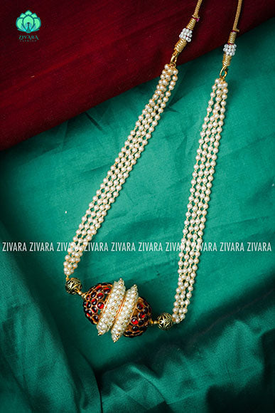 RED  - PRAVALLIKA - HANDMADE NECKWEAR- latest kemp dance jewellery collection