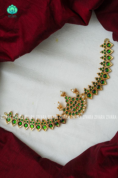 Red-Green Mini deepika  - Zivara Fashion exclusive neckwear - Indian Kids jewellery
