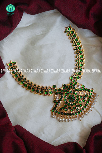 GREEN  - SURYA - HANDMADE NECKWEAR- latest kemp dance jewellery collection