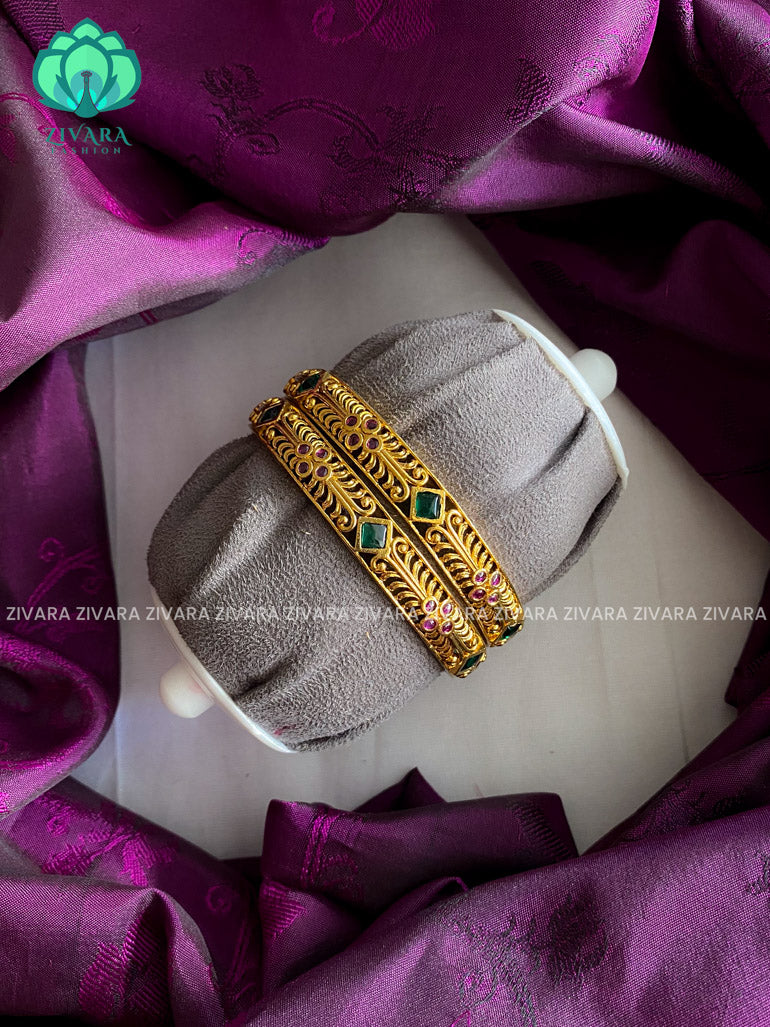 2  piece premium FLORAL bangles -latest jewellery collection