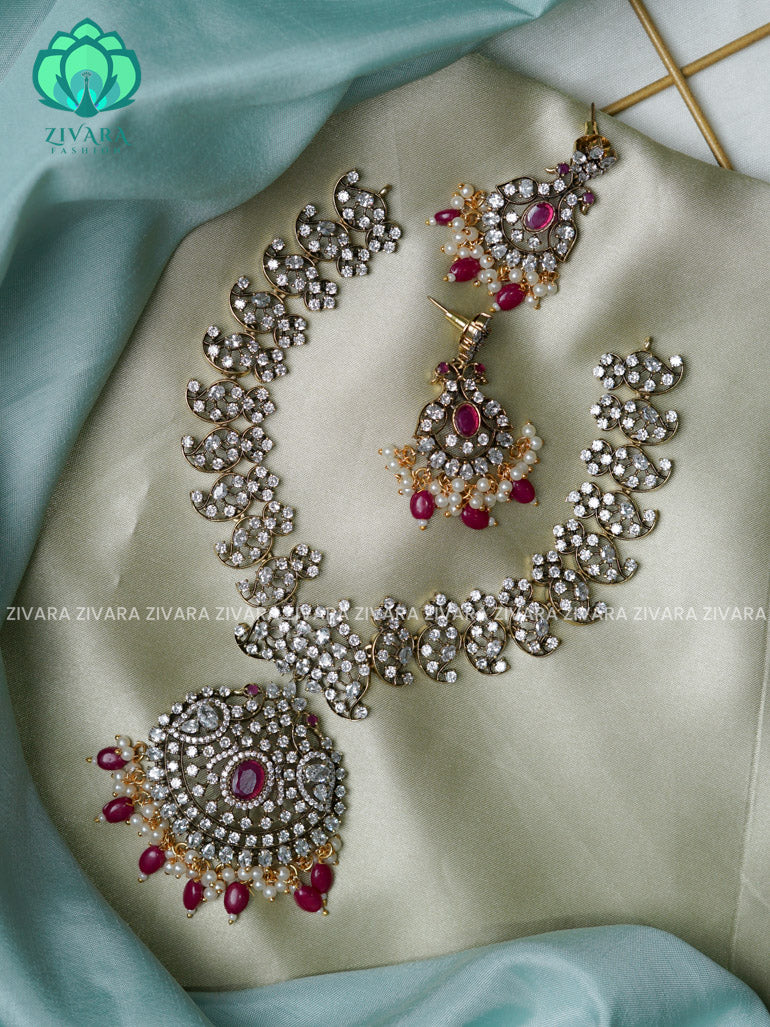 Ultra premium dark polish trending neckwear collection- bridal collection- Zivara Fashion