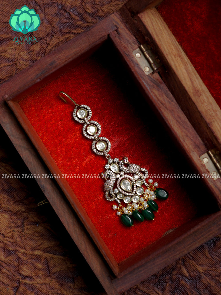 Victoria polish - Bridal maang tikka, chutti- bridal head accessory- latest bridal collection - Zivara fashion