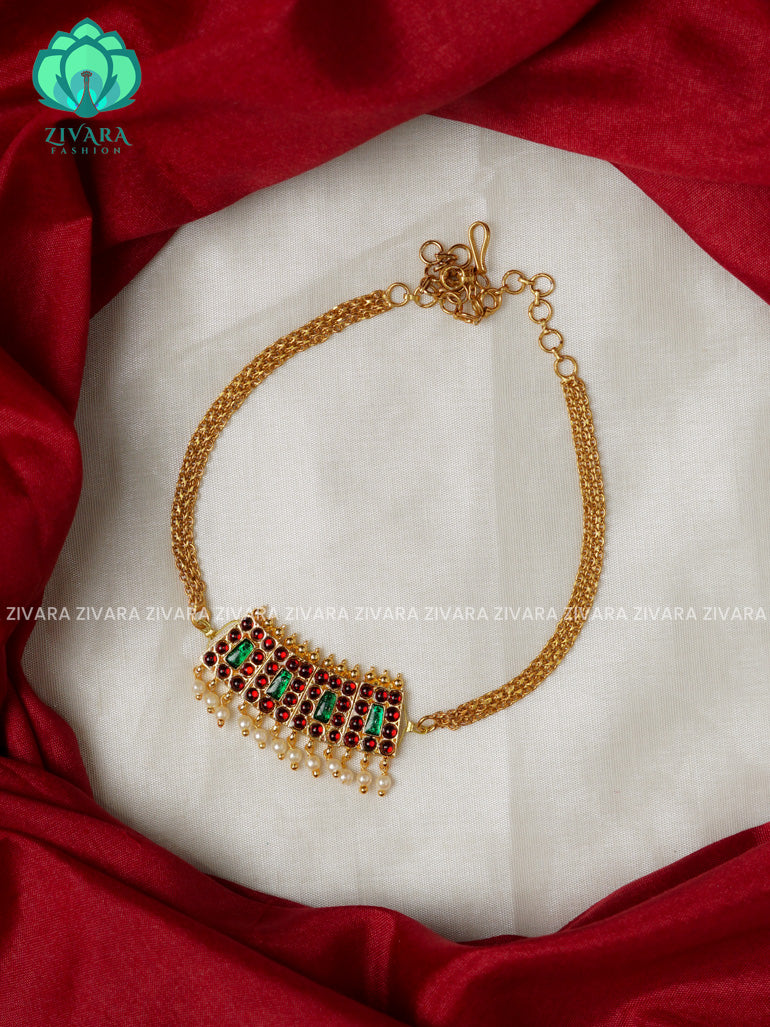 Red and Green- MEDHA - HANDMADE CHOKER - latest kemp dance jewellery collection