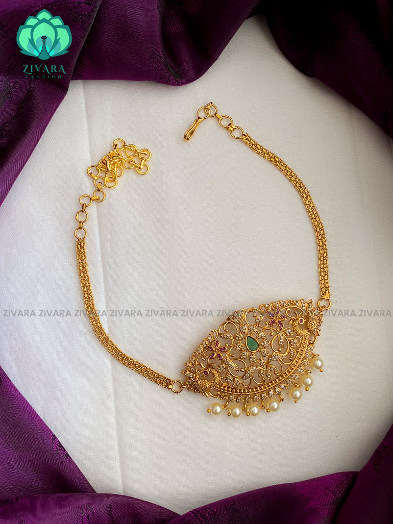 Hotseller AD CUTE CHOKER without earrings-Swarna- latest pocket friendly south indian jewellery collection