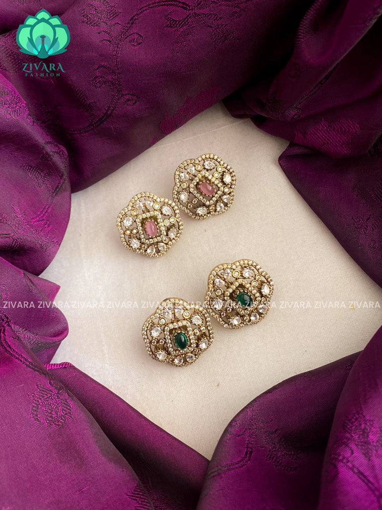FLORAL VICTORIAN floral STUDS  -  latest jewellery collection