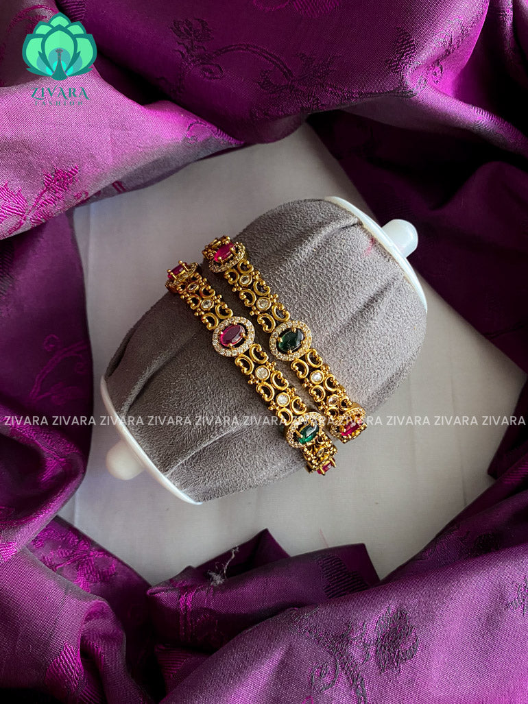 2  piece premium FLORAL bangles -latest jewellery collection