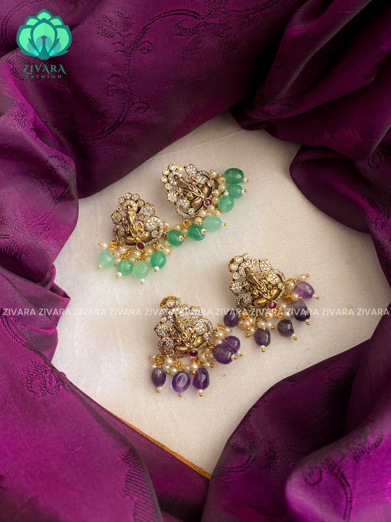 FLORAL VICTORIAN temple STUDS  -  latest jewellery collection