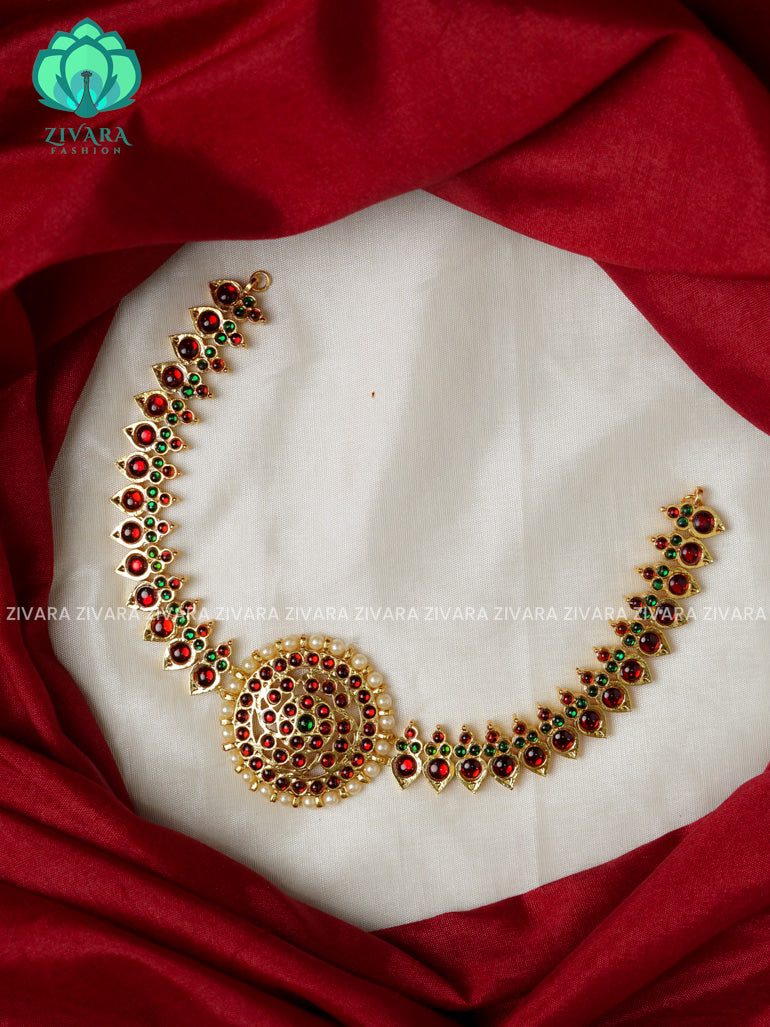 Red and Green- POOJA - HANDMADE NECKWEAR- latest kemp dance jewellery collection