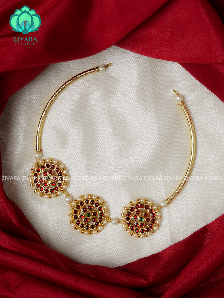 RED AND GREEN  - SUGANTHI - HANDMADE NECKWEAR - latest kemp dance jewellery collection