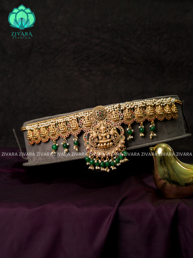 PREMIUM QUALITY TEMPLE STYLE (12 INCHES ) Latest South indian budget friendly hipbelt collection- Zivara Fashion