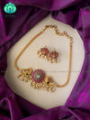Brilliant finish annapakshi cz matte choker with earrings - Bridal  jewellery with earrings-indian bridal jewellery