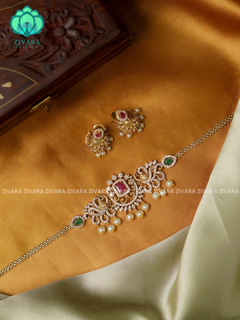 AD CUTE -TRADITIONAL CHOKER COLLECTION WITH EARRINGS- LATEST JEWELLERY COLLECTION