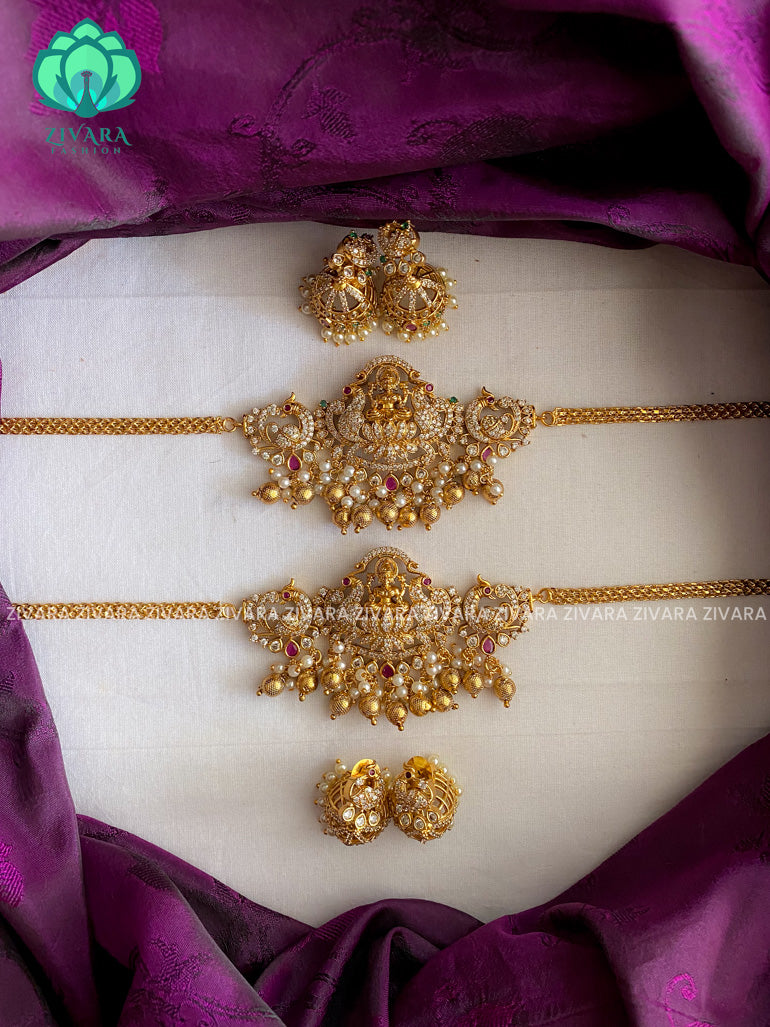 Beautiful temple choker with earrings- latest pocket friendly premium quality south indian jewellery collection