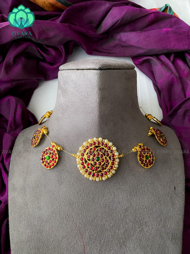 Uthara - invisble kemp neckwear  jewellery series- latest kempjewellery - Zivara Fashion