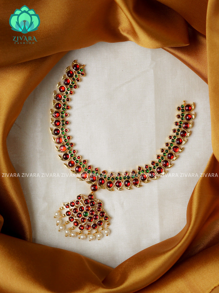 Red AND GREEN - ANUJA - HANDMADE NECKWEAR- latest kemp dance jewellery collection