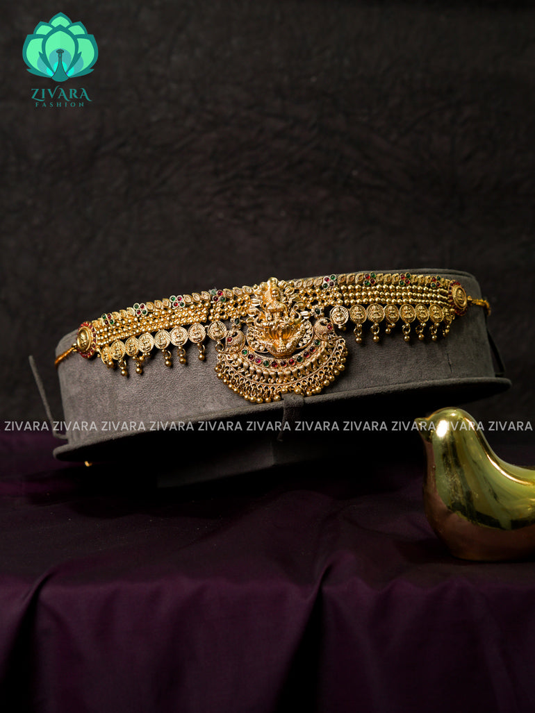 NORMAL MATTE TEMPLE STYLE (10.5 INCHES ) Latest South indian budget friendly hipbelt collection- Zivara Fashion