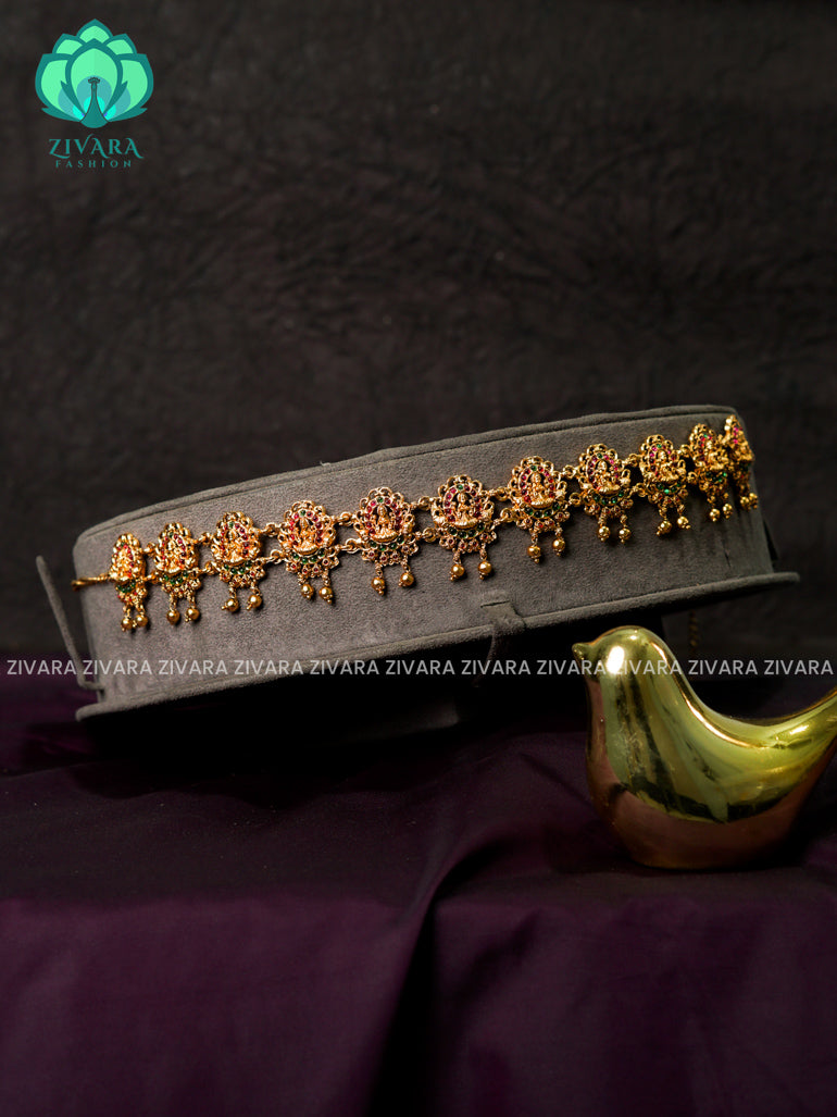NORMAL MATTE TEMPLE STYLE (12.5 INCHES ) Latest South indian budget friendly hipbelt collection- Zivara Fashion