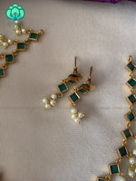 Most simple neckwear with earrings-Swarna- latest pocket friendly south indian jewellery collection