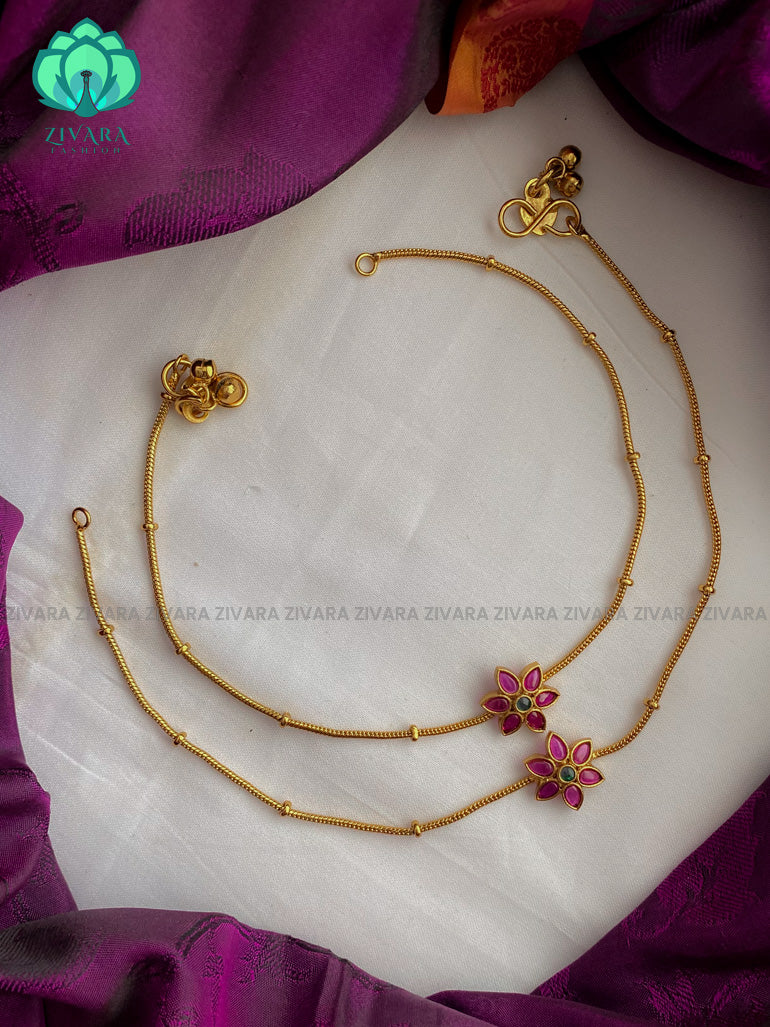 Trending  occasional wear anklet 10 inches  - latest trending jewellery collection