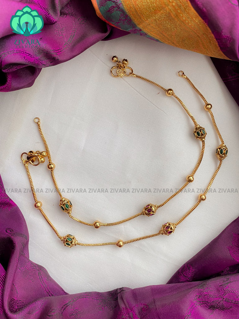 Trending  occasional wear anklet 10 inches  - latest trending jewellery collection