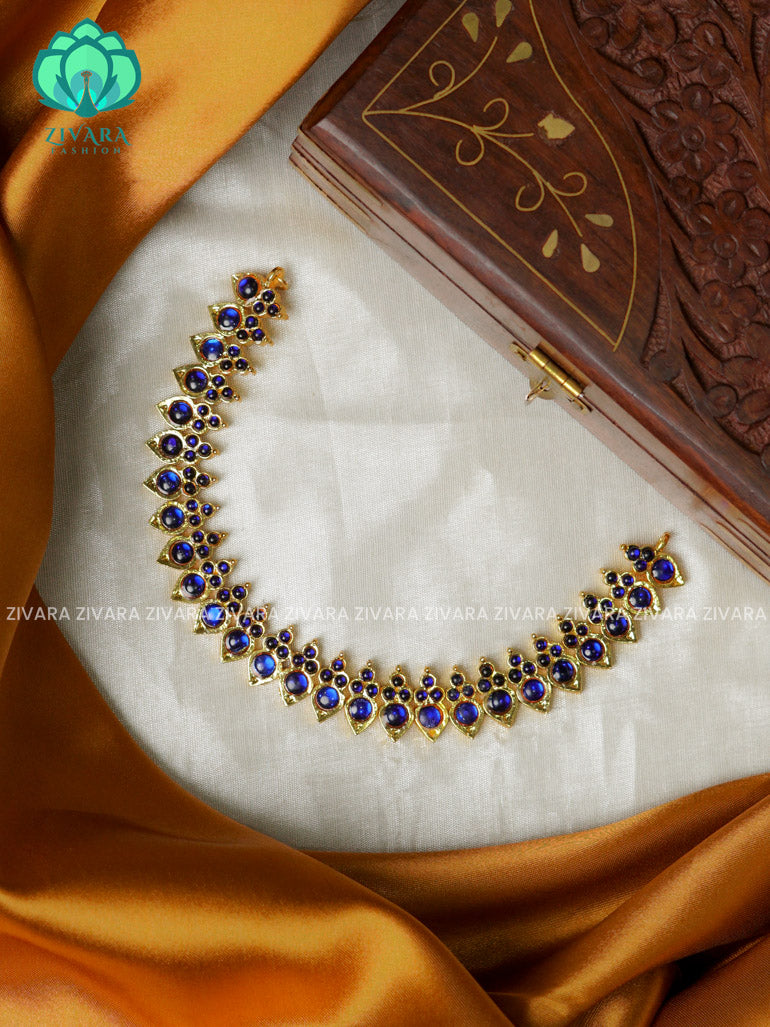 BLUE - BHARGAVI - HANDMADE NECKWEAR- latest kemp dance jewellery collection
