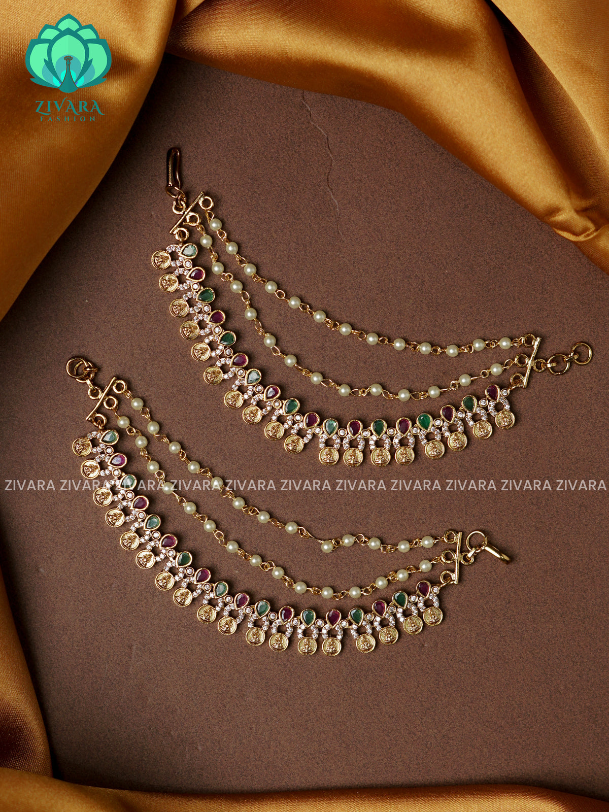 Traditional heavy earchains /maatals- bridal accessory- zivara fashion-latest jewellery collection