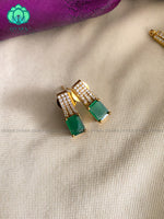 Beautiful sleek elegant stone neckwear with earrings - Zivara Fashion