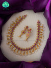 Hotselling guttapusalu motif free neckwear with earrings - latest jewellery designs- Zivara Fashion