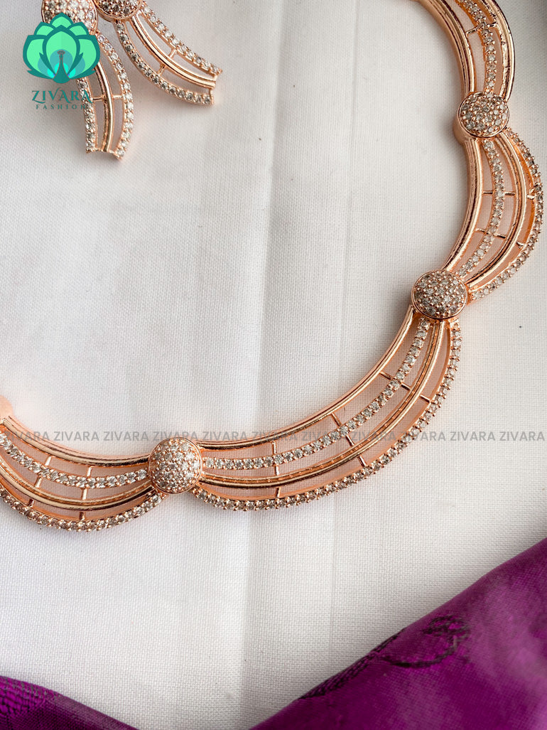 Monalisa cute motif free elegant Neckwear with earrings- Zivara Fashion- latest design imitation jewellery