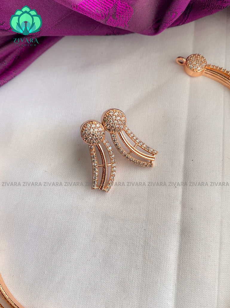 Monalisa cute motif free elegant Neckwear with earrings- Zivara Fashion- latest design imitation jewellery