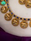 Premium finish elephant coin neckwear with earrings  - Premium quality CZ Matte collection-south indian jewellery