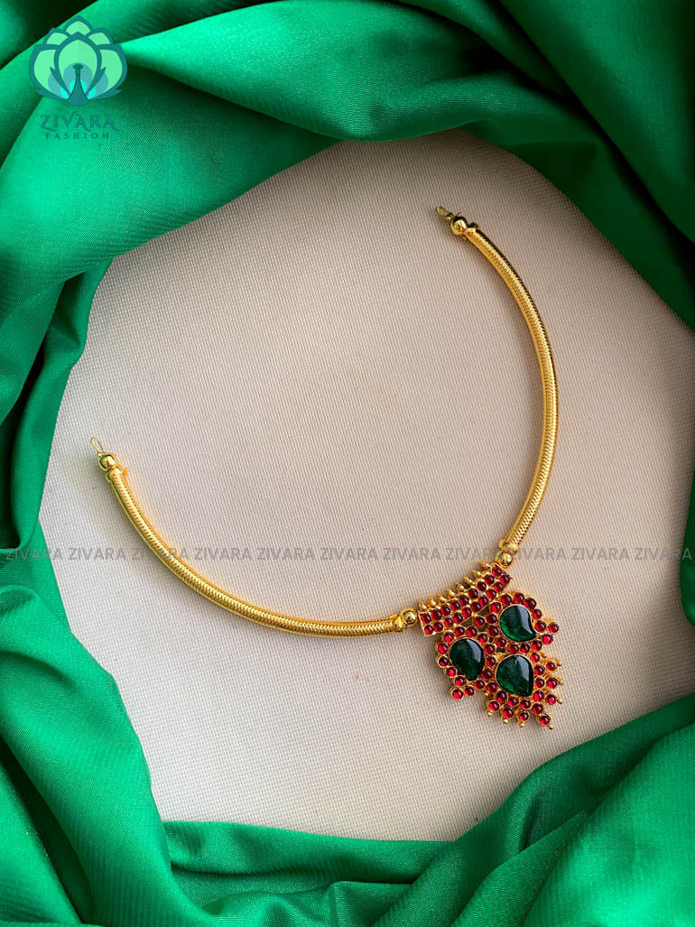 RED AND GREEN  - MANYA - HANDMADE NECKWEAR- latest kemp dance jewellery collection