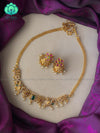 Floral choker with earring - latest pocket friendly south indian jewellery collection