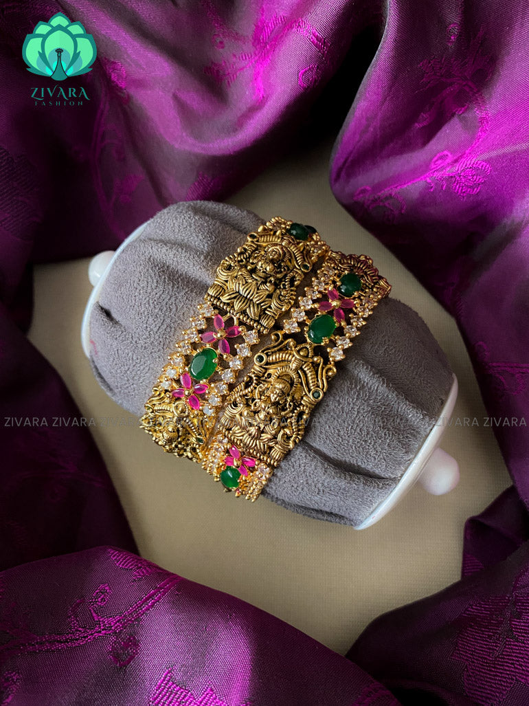 2 piece temple stone bangles -latest bangles design