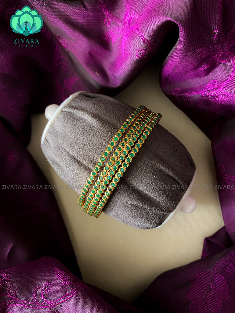 4 piece premium green bangles -latest jewellery collection