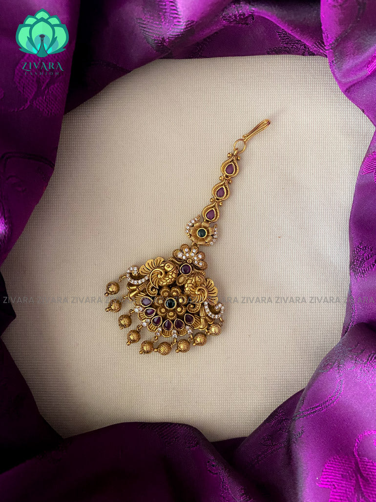 Cz matte bridal maangtikkas - chuttis -latest south indian jewellery collection
